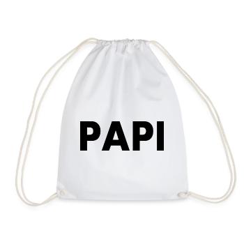 Papi - Turnbeutel - Weiß - Vorne