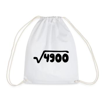 70e anniversaire - Anniversaire - Sac de sport léger - blanc - Devant