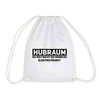 Hubraum statt Strom – Mechaniker-Statement - Turnbeutel - Weiß - Vorne