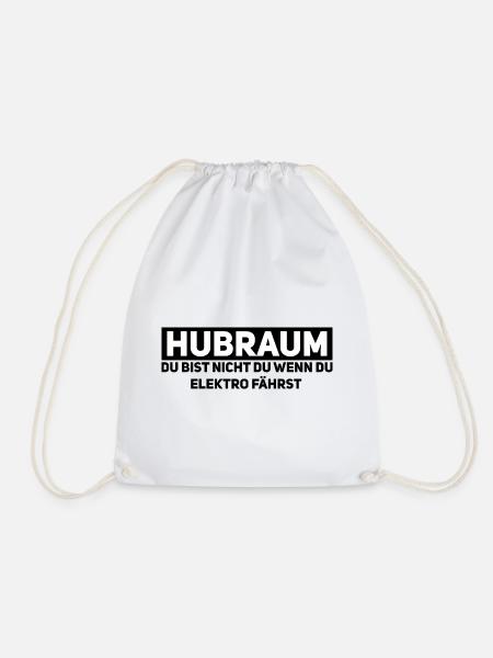 Hubraum statt Strom – Mechaniker-Statement - Turnbeutel - Weiß