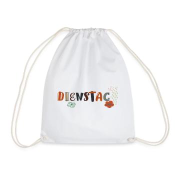 Tuesday Weekday - Drawstring Bag - white - Front