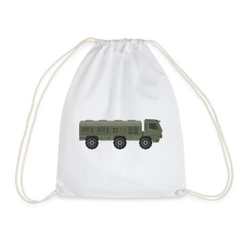 Camion militaire - Sac de sport léger - blanc - Devant