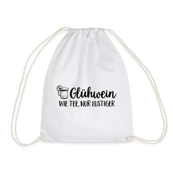 Mulled Wine Mug Saying Christmas - Drawstring Bag - white - Front
