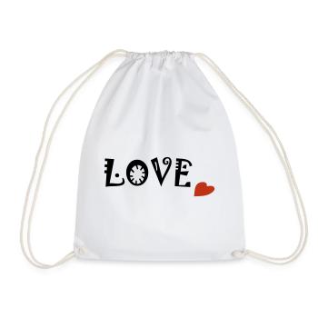LOVE - Turnbeutel - Weiß - Vorne