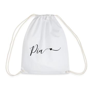 Pia Prénom Décoratif - Sac de sport léger - blanc - Devant