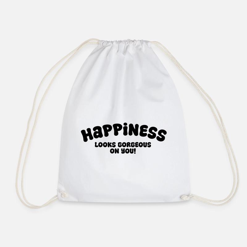 Happiness - Turnbeutel - Weiß