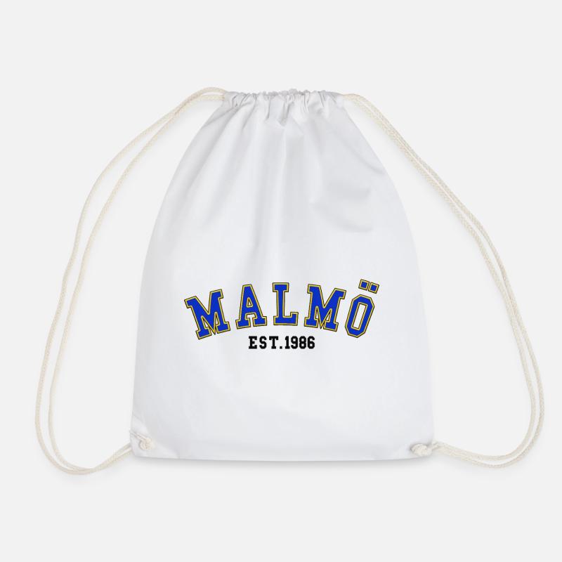 Malmö Est. 1986 - Drawstring Bag - white