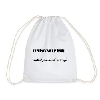QUOTE. MESSAGE. HUMOR. FUNNY QUOTES - Drawstring Bag - white - Front