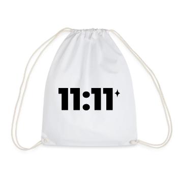 11:11 ✦ Minimal Shirt – Cosmic Aesthetic Design - Turnbeutel - Weiß - Vorne
