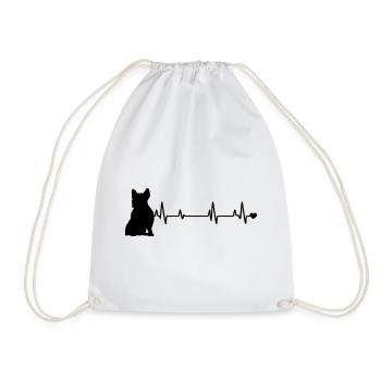 Chien - Sac de sport léger - blanc - Devant