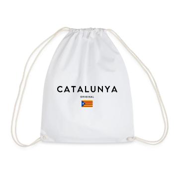 Catalan pride, minimalist elegant design - Drawstring Bag - white - Front