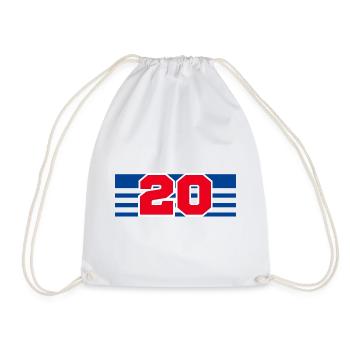 Number 20 France - Drawstring Bag - white - Front