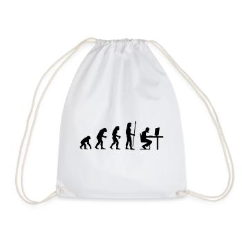 evolution_pc_gamer4 - Drawstring Bag - white - Front