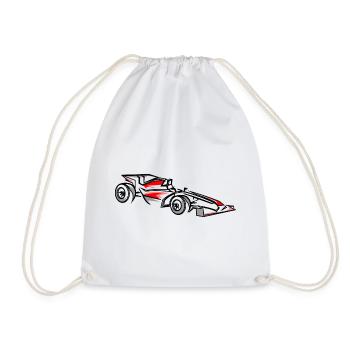 Illustration de voitures de course Conception du sport automobile - Sac de sport léger - blanc - Devant