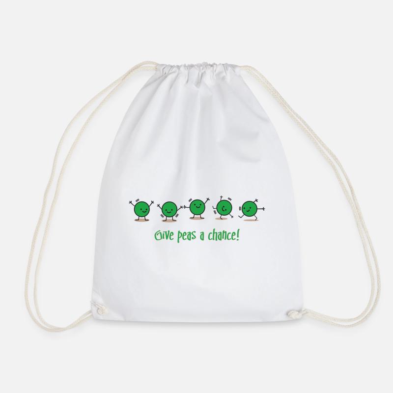Give Peas a Chance! - Turnbeutel - Weiß