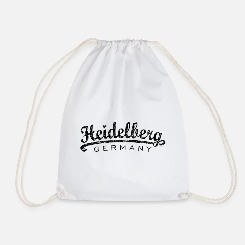 Heidelberg Germany Classic (Vintage/Schwarz) - Turnbeutel - Weiß