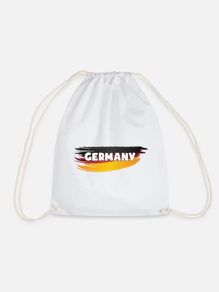 Germany Pinselstrich Flagge Fahne Heimatliebe - Turnbeutel - Weiß