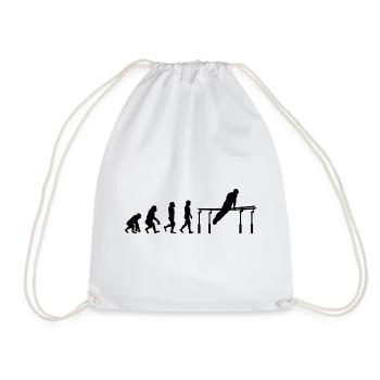 Artistic Gymnastic Parallel Bars Gymnast Evolution - Drawstring Bag - white - Front