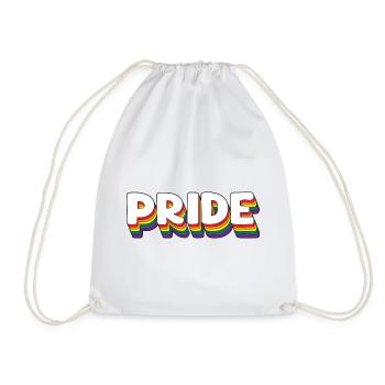 LGBTQ Rainbow Pride - Drawstring Bag - white - Front