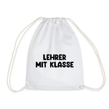 Lehrer Mit Klasse - Klassenlehrer Schule - Turnbeutel - Weiß - Vorne
