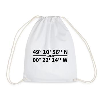 Coordonnées de Caen - Sac de sport léger - blanc - Devant