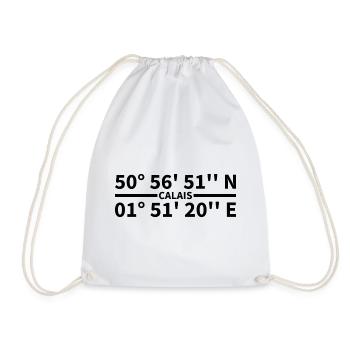 Coordonnées de Calais - Sac de sport léger - blanc - Devant