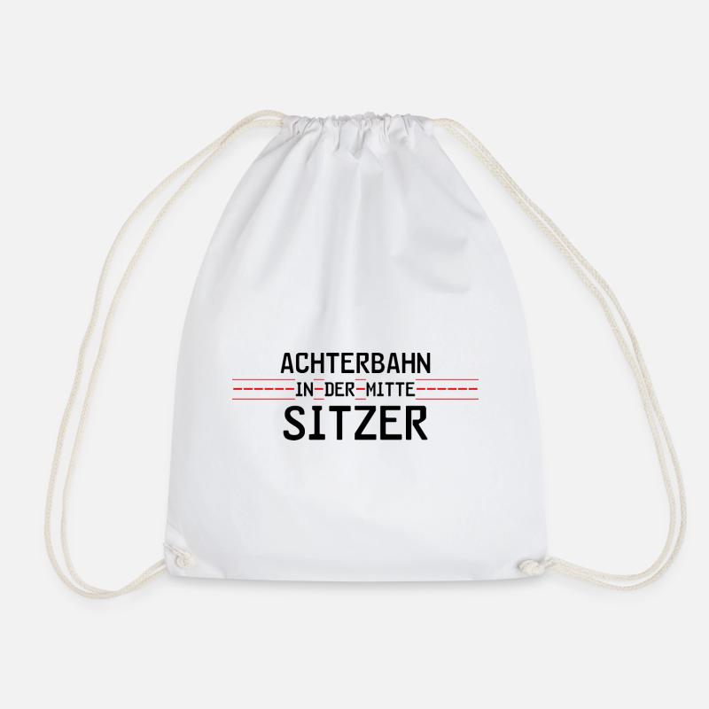 Achterbahnindermittesitzer - Turnbeutel - Weiß