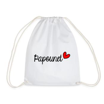 PAPOUNET. DAD. FATHER'S DAY. HAPPY FATHER'S DAY - Drawstring Bag - white - Front