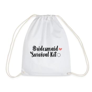 Bridesmaid Survival Kit! Personalisierbar - Turnbeutel - Weiß - Vorne