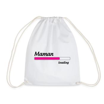 Maman loading... Please Wait - Future Mère - Sac de sport léger - blanc - Devant