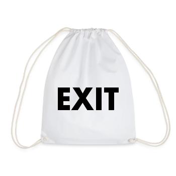 Exit - Drawstring Bag - white - Front