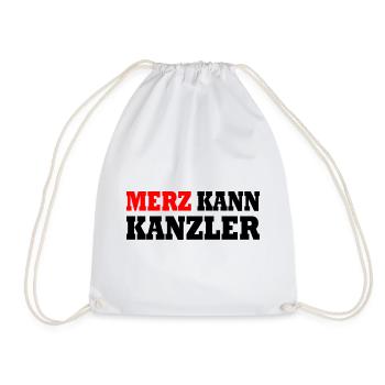 Merz kann kanzler - Turnbeutel - Weiß - Vorne