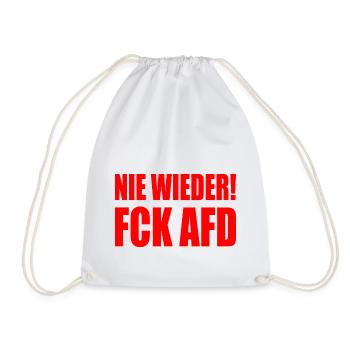 Nie wieder fuck afd - Turnbeutel - Weiß - Vorne