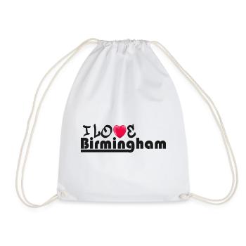 Liebe Birmingham Heart Grafikdesign - Turnbeutel - Weiß - Vorne