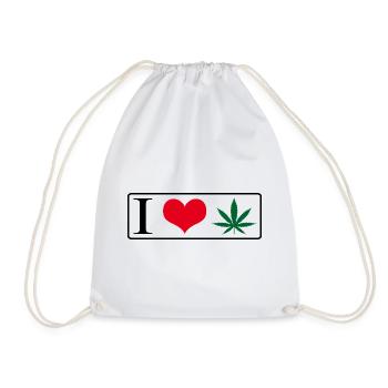J’adore l’herbe - Sac de sport léger - blanc - Devant