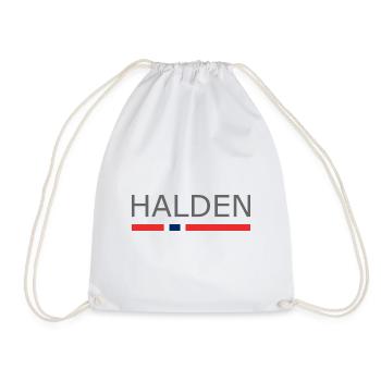 Halden - Norway - Norge - Norwegen - Drawstring Bag - white - Front