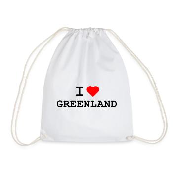 Ich liebe Grönland - J’aime le Groenland - Sac de sport léger - blanc - Devant