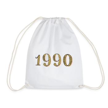 Geburtstagsgeschenk 1990 Vintage 1990 - Turnbeutel - Weiß - Vorne