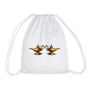 Lampes à huile dorées - Sac de sport léger - blanc - Devant