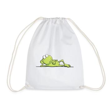 Kiss Me Fairy Tale Frog Cool Frog - Drawstring Bag - white - Front