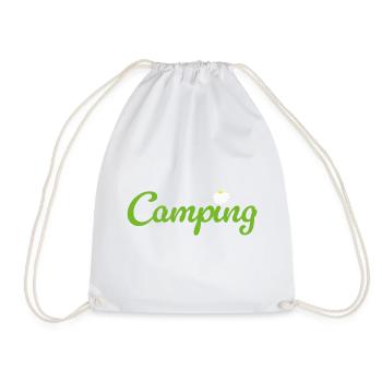 Camping Flower Camper Quotes Hobby Summer Van Life - Drawstring Bag - white - Front