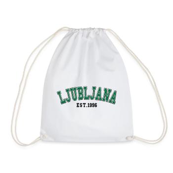 Ljubljana Est. 1996 - Drawstring Bag - white - Front