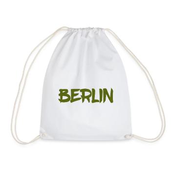 Berlin - Deutschland - Hauptstadt - Berliner Bär - Turnbeutel - Weiß - Vorne