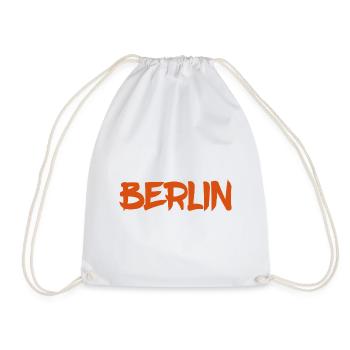 Berlin - Deutschland - Hauptstadt - Berliner Bär - Turnbeutel - Weiß - Vorne
