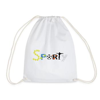 SPORTY - Sports Typography Design - Turnbeutel - Weiß - Vorne