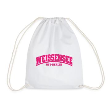 Weißensee - Ost-Berlin - Bezirk - Deutschland - Turnbeutel - Weiß - Vorne