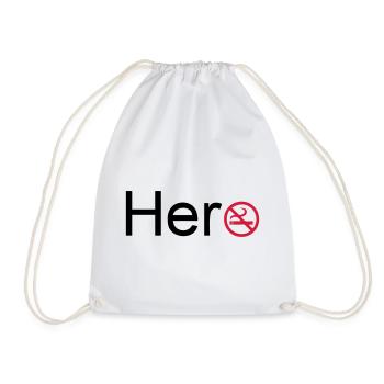 Hero fumeurs héros non-fumeurs Cadeau de sort - Sac de sport léger - blanc - Devant