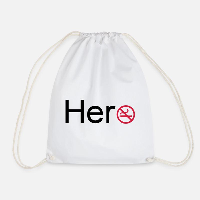Hero (Quit Smoking) - Drawstring Bag - white