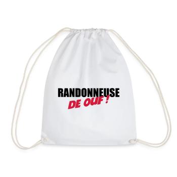Randonneuse de ouf ! - Sac de sport léger - blanc - Devant