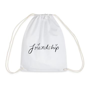 friendship - Drawstring Bag - white - Front